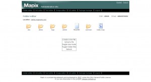 Mapix CMS - Admin Login - Folder editor