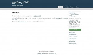 Screenshot CMS gpEasy Admin Interface