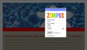 Screenshot Zimplit Demo
