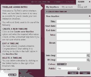TikiToki - Timeline anlegen